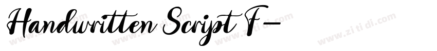 Handwritten Script F字体转换 Handwritten Script F字体转换